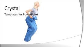  Presentation with race - PPT layouts consisting of young blond woman sack background and a white colored foreground