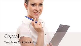  Presentation with planner - Beautiful PPT layouts featuring young blonde business woman writes in her personal planner backdrop and a lemonade colored foreground