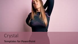  Presentation with sport injury - Beautiful presentation featuring young-blonde-fitness-woman-wearing backdrop and a coral colored foreground