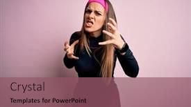  Presentation with workout - Beautiful presentation featuring young-blonde-fitness-woman-wearing backdrop and a violet colored foreground