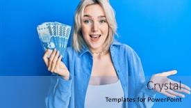  Presentation with chilean - Cool new presentation design with young-blonde-girl-holding-1000 backdrop and a light blue colored foreground