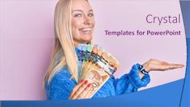  Presentation with canadian - Slide deck with young-blonde-girl-holding-canadian background and a pink colored foreground