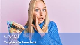  Presentation with canadian - Presentation enhanced with young-blonde-girl-holding-canadian background and a teal colored foreground