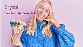  Presentation with canadian - Slides enhanced with young-blonde-girl-holding-canadian background and a lemonade colored foreground