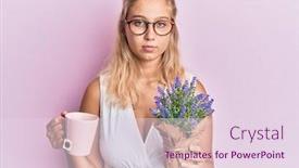  Presentation with tea plant - Slide deck featuring young-blonde-girl-holding-cup background and a lemonade colored foreground