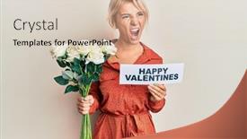  Presentation with happy angry - Beautiful presentation design featuring young-blonde-girl-holding-flowers backdrop and a lemonade colored foreground