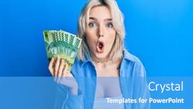  Presentation with mouth - Audience pleasing slides consisting of young-blonde-girl-holding-indonesian backdrop and a teal colored foreground