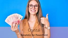  Presentation with girl - Beautiful slide set featuring young-blonde-girl-holding-israeli backdrop and a coral colored foreground