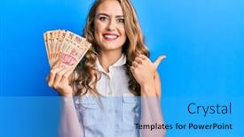  Presentation with mexican - Amazing slides having young-blonde-girl-holding-mexican backdrop and a cyan colored foreground