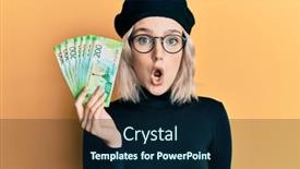  Presentation with russian - Theme having young-blonde-girl-holding-russian background and a navy blue colored foreground