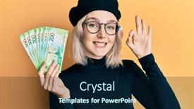  Presentation with russian - Presentation theme with young-blonde-girl-holding-russian background and a navy blue colored foreground