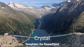  Presentation with refuge - Presentation featuring young-blonde-girl-traversing background and a ocean colored foreground