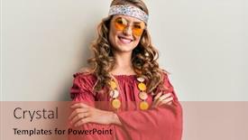  Presentation with bohemian wedding designs - Slide deck having young-blonde-girl-wearing-bohemian background and a red colored foreground