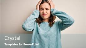  Presentation with winter blue - PPT layouts featuring young-blonde-girl-wearing-casual background and a light blue colored foreground