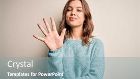  Presentation with winter blue - Cool new theme with young-blonde-girl-wearing-casual backdrop and a light blue colored foreground