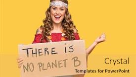  Presentation with hippie - PPT theme enhanced with young-blonde-girl-wearing-hippie background and a yellow colored foreground