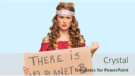  Presentation with hippie - Theme enhanced with young-blonde-girl-wearing-hippie background and a coral colored foreground