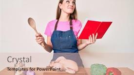  Presentation with recipe book - Amazing presentation design having young-blonde-girl-wearing-professional backdrop and a lemonade colored foreground
