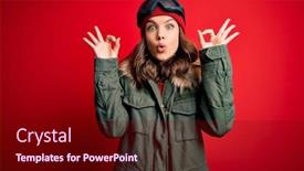  Presentation with winter weather - Slide deck enhanced with young-blonde-girl-wearing-ski background and a wine colored foreground