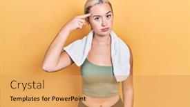  Presentation with skin infection - Slides consisting of young-blonde-girl-wearing-sportswear background and a yellow colored foreground