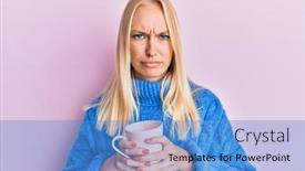  Presentation with drinking problem - PPT layouts enhanced with young-blonde-girl-wearing-winter background and a teal colored foreground