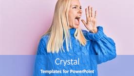  Presentation with wool - Presentation design enhanced with young-blonde-girl-wearing-wool background and a teal colored foreground