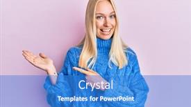  Presentation with wool - Beautiful slide deck featuring young-blonde-girl-wearing-wool backdrop and a  colored foreground