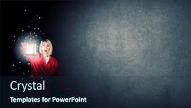  Presentation with lantern - Presentation featuring young-blonde-in-red-cloak background and a tawny brown colored foreground