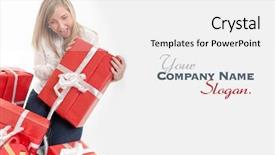  Presentation with process - Colorful presentation enhanced with young blonde in the process backdrop and a white colored foreground