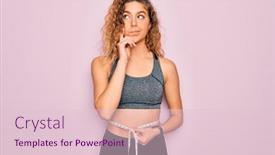  Presentation with blue eyes - Audience pleasing theme consisting of young-blonde-sporty-woman backdrop and a lemonade colored foreground