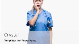  Presentation with hand surgeon - Cool new theme with young-blonde-surgeon-doctor-woman backdrop and a white colored foreground