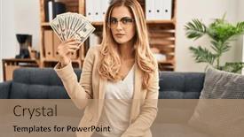  Presentation with attitude - Theme featuring young-blonde-therapist-woman-working background and a coral colored foreground