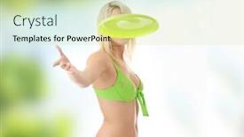  Presentation with frisbee - Slide set consisting of  background and a  colored foreground