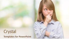  Presentation with blue - Audience pleasing PPT theme consisting of young blonde toddler wearing blue backdrop and a sky blue colored foreground