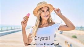  Presentation with smiling little girl - Amazing presentation design having young-blonde-tourist-girl-smiling backdrop and a lemonade colored foreground