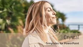  Presentation with breathing - Slide deck with young-blonde-woman-breathing background and a lemonade colored foreground