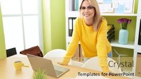  Presentation with woman office desk - 