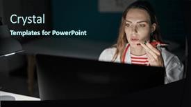  Presentation with voice - Slide deck consisting of young-blonde-woman-doctor-using background and a  colored foreground