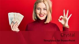  Presentation with danish - Slide set having young-blonde-woman-holding-100 background and a crimson colored foreground