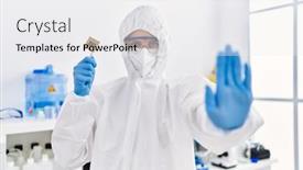  Presentation with cpu - PPT theme having young-blonde-woman-holding-cpu background and a white colored foreground