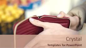  Presentation with wall street price - Presentation theme consisting of young-blonde-woman-holding-empty background and a lemonade colored foreground