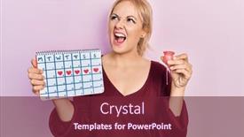  Presentation with anger - Theme with young-blonde-woman-holding-heart background and a violet colored foreground