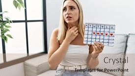  Presentation with sore throat - Slide deck consisting of young-blonde-woman-holding-heart background and a coral colored foreground