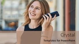  Presentation with hearing gods voice - Slide deck enhanced with young-blonde-woman-listening background and a  colored foreground