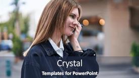  Presentation with voice therapy - Slide deck enhanced with young-blonde-woman-listening and a  colored foreground