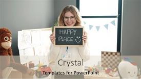  Presentation with preschool - Slide set featuring young-blonde-woman-preschool-teacher background and a lemonade colored foreground