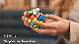  Presentation with psychology - Theme with young-blonde-woman-psychologist-playing background and a dark gray colored foreground