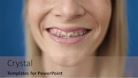  Presentation with confident - Slide deck featuring young-blonde-woman-smiling-confident background and a coral colored foreground