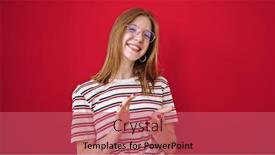  Presentation with confident - Slide deck consisting of young-blonde-woman-smiling-confident and a red colored foreground