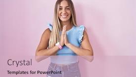  Presentation with forgiveness - Theme enhanced with young-blonde-woman-standing-over background and a lemonade colored foreground